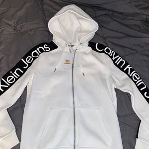 White, Calvin Klein Jeans Hoodie.